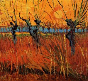 Vincent Vang Gogh - Willows at sunset [1888]