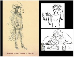 Σκίτσα του Ρεμπώ από τον Πωλ Βερλαίν