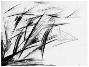 Natalia Sergeevna Goncharova, Rayonism Composition Sketch 1912-1913