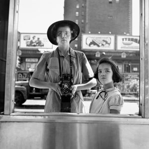 photo: Vivian Maier Self-Portrait, 1953  Gelatin silver print 30.5 x 30.5 cm Vivian Maier/Maloof Collection, courtesy of Howard Greenberg Gallery