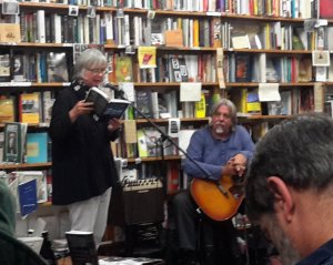 jeltje Fanoy reading at the launch of "Princes by night" at Collected Works Bookshop