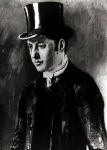 RVI136340 Portrait of Jules Laforgue (1860-1887) 1885 (oil on canvas) (b/w photo) by Skarbina, Franz (1849-1910) oil on canvas Private Collection Roger-Viollet, Paris German, out of copyright